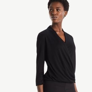 MM Lafleur Black Wrap 'Deneuve' Top- Size M
